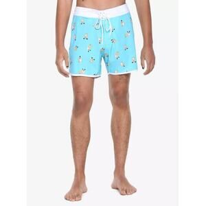Midnight Hour Hot Topic‎ Corgi Print Swim Trunks Size 36 Men's L/XL NWT